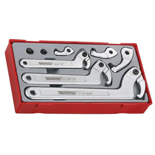 Teng Tools Hook and Pin Wrench Set - 8 Pieces