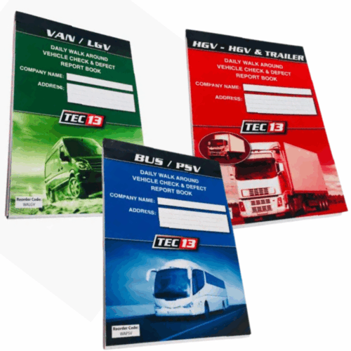 TEC13 Vehicle Check & Defect Report Books