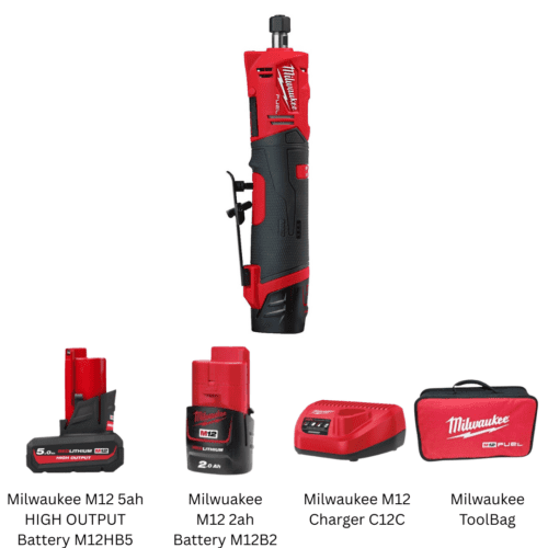 Milwaukee M12 FUEL Straight Die Grinder Kit M12FDGS-422B