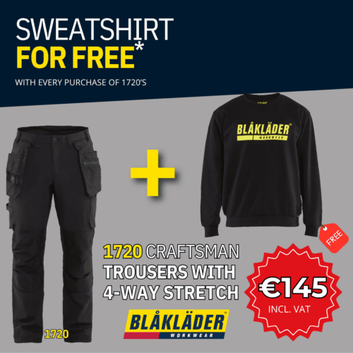 Blåkläder 1720 Craftsman Trousers with FREE Sweatshirt